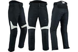 Sterling Sports®Men Textile Waterproof Motorbike Motorcycle Thermal Armoured Trousers Cargo Pant Black Cameo Grey Green