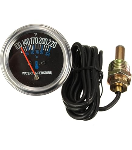 Indicatore Temperatura Acqua Auto Ama - 40-120&deg;C, Cavo 1670mm, Compatibile Fiat