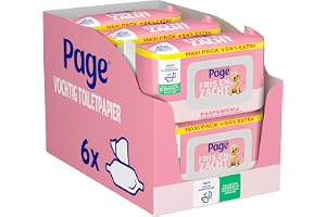 Page Fuktigt toalettpapper – känslig maxipack – 444 stycken (6 x 74 st) – värdepaket