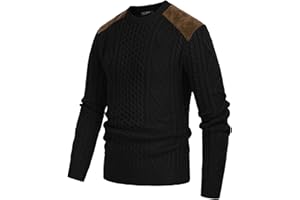 PJ PAUL JONES Herren Zopfmuster Pullover Langarm Rippstrickpullover Regular Fit Rundhalsausschnitt Pulli Sweater