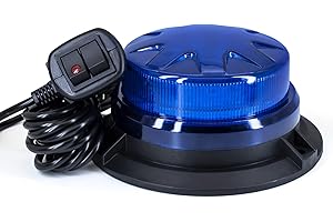 AnTom Recovery Lights Warning Light Wireless beacon light Upgraded double switch flashing Blue Lights Bar 12V 24V with Magnetic Base for Car Vehicle Truck Trailer-3M cable with 8 Patterns