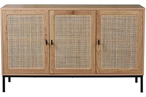 CASÂME Aparador con 3 Puertas De Caña De Ratán - L120 Cm