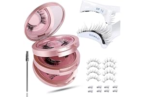 CHLFFUA Ciglia Finte Magnetiche Naturali 3D Ciglia Magnetiche con Applicatore Magnetic Lashes Natural Magnetic Eyelashes non Serve Colla Senza Eyeliner Riutilizzabili Facile da usare