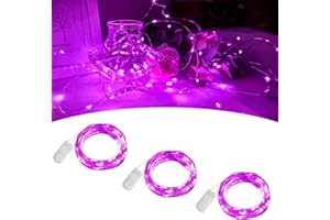 BOLWEO 3 Stück Valentinstag LED Lichterketten, 2m 20Leds Rosa LED Mini LED Lichterkette Batteriebetrieben zum Valentinstag Hochzeit Drinnen Draußen Schlafzimmer Garten Party Dekoration