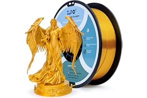 ZIRO Seda Filamento PLA 1.75mm, Filamento Impresora 3D Seda PLA 1.75mm 1kg (2.2 lbs), Precisión Dimensional +/- 0.03mm, Oro