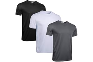 SYKOORIA Mens Plain T-Shirts Short Sleeve Quick Dry Sports Tee Tops, Breathable Undershirts Fitness Sports Athletic Gym Running Workout Workwear Tshirts Clothes for Men
