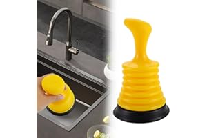 Quxvena Klein Pömpel Abfluss, 18cm Pümpel Saugglocke Abfluss Maximale Saugkraft für Bad Küche Dusche Toilette