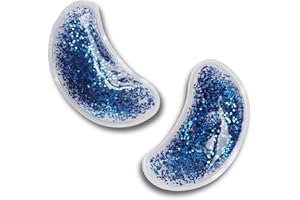 Sonew Gel pour les Yeux, Soulage la Fatigue, élimination des Cernes, Tampon de Gel pour les Yeux Réutilisable pour Compresse Chaude et Froide, Nti Aging Sous les Patchs pour les Yeux (Bleu)