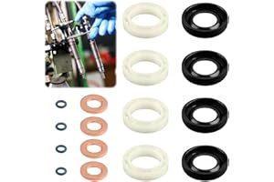 RAYKCE Joint Injecteur 1.6 HDI - Compatible avec Citroen, Peugeot, 16 Pièces de Remplacement de Joint Torique D'injecteur Diesel (1314368, 1982A0) (Bleu)