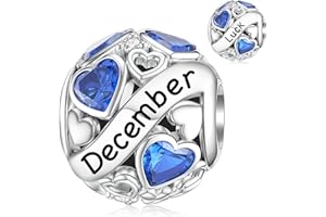 SEVENWELL Geburtsstein Charms for Pandora Charm 925 Sterling Silber Geburtstag Bead Charm
