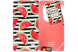 ‎BEARFOOT BEARFOOT Mikrofaser Strandtuch XXL mit Tasche - schnelltrocknendes Handtuch für Urlaub & Strand