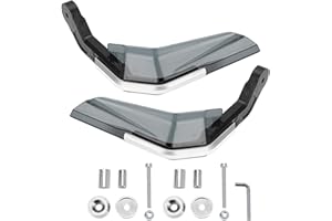 RATCHROLL 1Set Universal Hand Guard Knuckle Guard Protector for Motorcycles Handguard Cold Protection Windproof Rainproof Black,Silver Tone CNC Aluminum Alloy