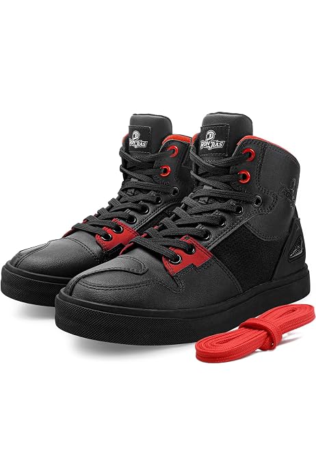 Bottes De Moto Homme IRON JIA'S - Style Street Casual, Antidérapantes, Respirantes Avec Fermeture Éclair Latérale | Protection Cheville