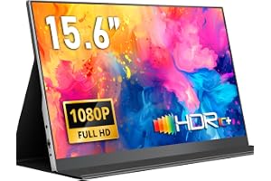 Yodoit Monitor Portátil Pantalla Portatil de 15,6 Pulgadas IPS 1080P FHD Display USB Type-C de Computadora, Juego HDR con HDMI/USB C para MacBook PC Xbox PS4/5 Nintendo Switch Teléfono