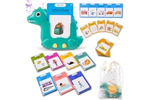 KLOIRA 510 Words Flash Card British Speaking, Play Kids 2 Years, Preschool Toys to Listen and Learn,Green