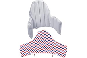 LONGGOUK Cushion for High Chair,High Chair Cushion Pad/high Chair Seat Pad, Built-in Inflatable Cushion, Soft and Comfortable, Baby Sitting More Comfortable (red and Blue Stripes)