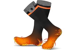 YOOHBERRYS Calze Riscaldate, Calzini Riscaldanti Elettrici con 8500mAh Rechargeable Batteria, Controllo Dell'app Fino a 70 Gradi, Elettricamente Heated Socks per Sci Campeggio Pesca Ciclismo