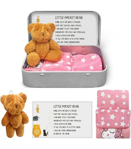 Little Teddy Bear In Box, Handmade Mini Plush Teddy Bear In Box With Mini Plush Bear With