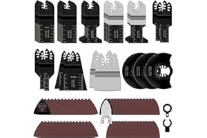 CIRULLI 96 Pezzi Lame multifunzione,Lame Utensile Multifunzione, per Dremel, per Makita, per bosch, lama da sega circolare, lame segate per legno, plastica e metallo morbido