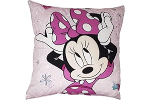 Theonoi Funda de cojín para niños, 40 x 40 cm, sin relleno, sin cojín, de algodón (Minnie)