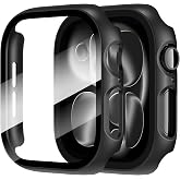 Diruite 2Pcs Case for Apple Watch Series 11/10 46mm Screen Protector | Hard Case for PC with 9H HD Tempered Glass, Full Prote