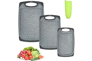 SLTAXAR 3 PCS Planche à Découper Plastique 40*24*0.8cm 35.5*21*0.8cm 25*14.8*0.8cm Planche à Découper Professionnelle Antidérapante Planche à Découper de Cuisine Planche à Découper our Cuisine