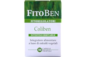 Fitoben | Coliben Integratore Naturale con Melissa, Angelica, Aloe e Camomilla con Azione Lenitiva del Sistema Digerente. 50 capsule vegetali