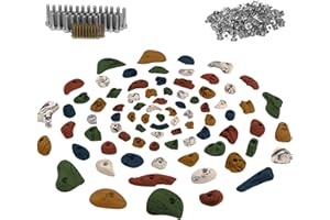 ALPIDEX 80 Prese per l'Arrampicata | Comprese Viti, Dadi di Fissaggio | Superficie di Arrampicata 6-10 m² | Misure XL - XS | Blocchi Arrampicata | Set Completo Iniziale