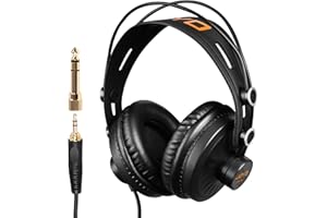 JOYO Studio Headphones Monitor Headphone for Recording Over Ear Noise Canceling for Guitar Cellphone Mixer Amplifier Podcast DJ and Keyboard Piano (JMH-02)