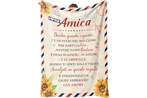 Niyewsor Regalo Amica, Regali per Amica Coperta, Regalo Amica Compleanno, Regalo Migliore Amica, Festa della Mamma Regalo per Amica, Donna, Sorella, Coperta per Amica 130 x 150cm