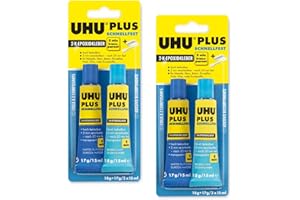 POWERHAUS24 2 x UHU Plus Schnellfest, 2 x 35 g