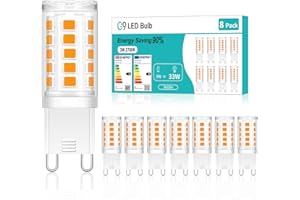 AMMTOO G9 LED Lampen Led Glühbirne Warmweiß 2700K G9 LED 3W Entspricht 28W 30W 40W Halogenlampen, 360° Abstrahlwinkel G9 Led Birnen Stiftsockellampe,360LM AC 220V 230V CRI> 85,Nicht Dimmbar Kein Flimmern