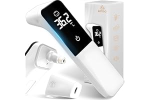 Retoo Febertermometer feberalarm LCD-display 20 minneshämtning panntermometer digital termometer infraröd för spädbarn och vuxna temperaturmätare hygienisk