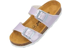 Palado Pantoletten Mädchen Kids Samos G Basic – coole Sandalen Made in Spain - bequeme Hausschuhe mit trendigen Farben - modische Sommerschuhe mit Kork-Fußbett