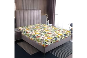 HOMEWISH Dinosaurier Kinder Spannbetttuch Niedlichen Karikatur Tier Dinosaurier Bettwäsche für Jungen Bunte Schöne 3D Tiermuster Spannbetttücher, Wald Dekor Weiche Reversibel Bettwäsche Dekor Set, 90x200