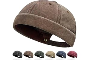 Initlove Docker Hat for Men Vintage Brimless Sailor Hat Beanie Cap