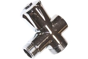 AQUAE Waterful Rubinetto Lavatrice a 3 Vie 1/2" X 3/4", Cromato