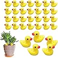 Décoration De Jardin - Lot De 100 Mini Canards En Résine - Jaune - Multicolore - Extérieur