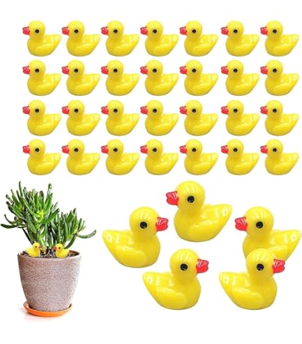 Gukasxi Lot De 50 Mini Canards Miniatures En Résine Avec