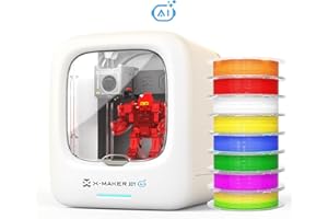 AOSEED AI-Powered 3D Printer for Kids, 3D Printer with 8 PLA Filament Set, AI Design App, Huge Toy Library, Up to 400mm/s Faster Speed, W/ 16+ Mini 3D Design Module, App Control, X-Maker Joy AI+
