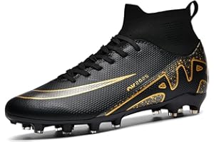 WEJIESS Uomo Scarpe da Calcio High Top Spikes Gioventù Formazione all'aperto Scarpe da Calcio Professionale Atletico Sport Scarpe Turf Trainers