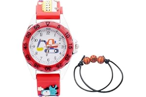 MUXIJIA Kinder Uhren für Jungen und Mädchen ab 3-10 Jahre, 3ATM wasserdichte Junge Uhr Mädchen Uhr, Analog Quarz Uhr Silikon Uhrenarmband Armbanduhr Kinderuhr
