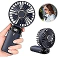 Diffy Homy Portable Handheld Personal Rechargeable Fan LED Digital Display 90°Adjustable 4000mAh Rechargeable Fan 9-16 Hour, 5 Speed Wind Mini Aromatherapy Fan for Office Room Table Outdoor Traval