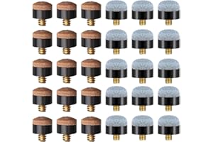 HZAOPZE Rechange avec Billard Bâton Embouts pour Queues 30Pcs（15 chacun de Marron et Bleu） Billard Snooker Pool CUE Conseils, Billard CUE Tip Pôle Tip Pièces de Rechange Tackle Accessoire-13mm