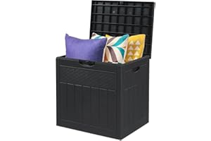 Bonnlo Garden Storage Box 126L, Waterproof Parcel Box Outdoor with Lid, Plastic Storage for Deliveries, Patio Cushions, Garden Tools