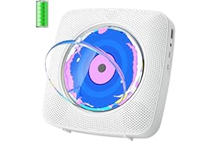 CD Player Portable: Kegaudio CD Players for Home with Speakers & Bluetooth & Remote Control & Removable Dust Cover Desktop & Wall Mounted CD Player with Radio Support USB/AUX Playback Headphone jack