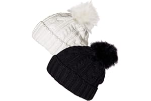 Ysense 2pezzi Cappello Donna Invernali Slouch Beanie, Berretto Donna in Maglia Invernale, Beanie Termico all'Aperto
