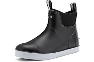 Jesindr Gummistiefel Herren, Protective Wasserdicht Anti-Rutsch Stiefeletten, Atmungsaktiv Schwarz Chelsea-Stiefel, Original Mode Grundlegend Reitstiefel