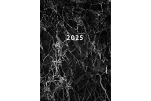 2025: A5 Kalender Planer | 1 Woche auf 2 Seiten | Jan - Dez Wochenplaner | Kalenderbuch Terminkalender Organizer Wochenkalender Terminplaner Buchkalender Jahresplaner Taschenkalender | Marmor Schwarz