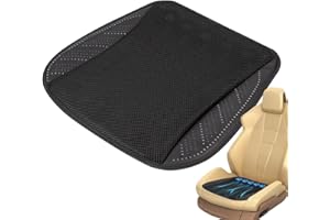 Geteawily Cooling Car Seat Cushion | Car Cooling Pad | Car Cooling Seat with 5 Fans Adjustable 3 Cooling Levels Seat Cooling Pad for Cars